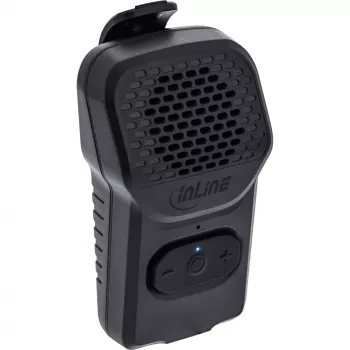 Altifalante portátil mono InLine 55383 — preto, driver 2,8 cm, Bluetooth 2,4 GHz (alcance 10 m)