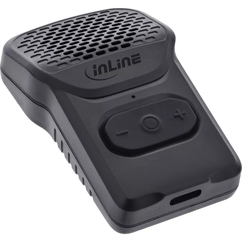 Altifalante portátil mono InLine 55383 — preto, driver 2,8 cm, Bluetooth 2,4 GHz (alcance 10 m)
