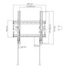 Suporte de parede/base para TV InLine 23101B 177,8 cm (70 polegadas) preto