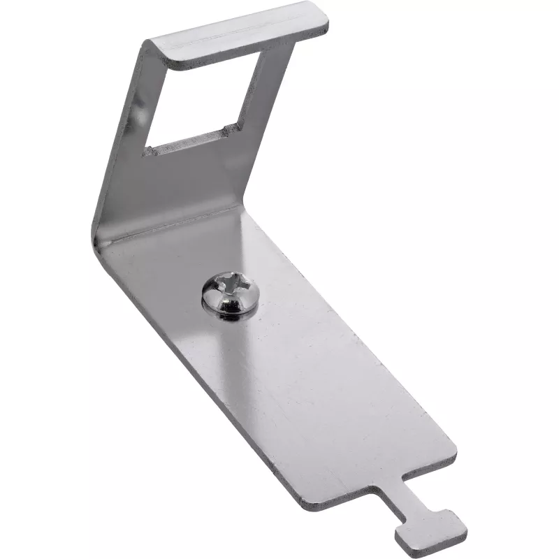 InLine 76203L Suporte de módulo metálico Keystone SNAP-In, simples, para calha DIN, com patilha
