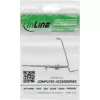 InLine 76203L Suporte de módulo metálico Keystone SNAP-In, simples, para calha DIN, com patilha