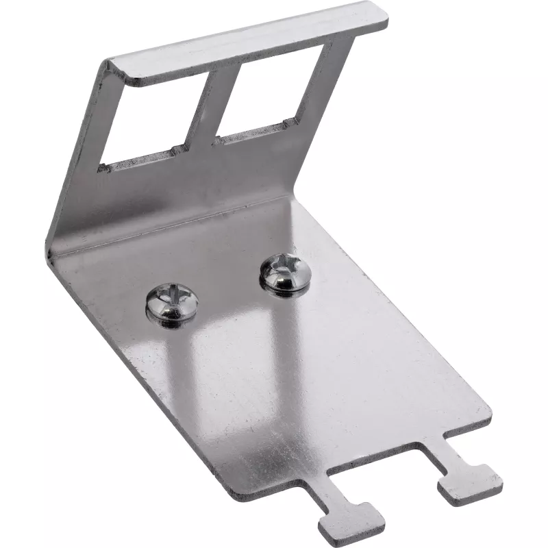 InLine 76203M Suporte de módulo metálico Keystone SNAP-In, duplo, para calha DIN, com patilha