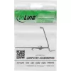 InLine 76203M Suporte de módulo metálico Keystone SNAP-In, duplo, para calha DIN, com patilha