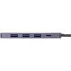 Hub de interfaces InLine 33271A USB 3.2 Gen 1 (3.1 Gen 1) Type-C 5000 Mbit/s cinzento