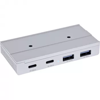 Hub de interfaces InLine 35395M USB 3.2 Gen 2 (3.1 Gen 2) Type-C 10000 Mbit/s prateado