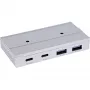Hub de interfaces InLine 35395M USB 3.2 Gen 2 (3.1 Gen 2) Type-C 10000 Mbit/s prateado