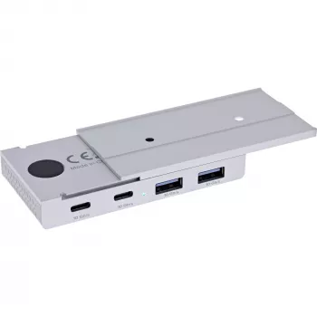 Hub de interfaces InLine 35395M USB 3.2 Gen 2 (3.1 Gen 2) Type-C 10000 Mbit/s prateado