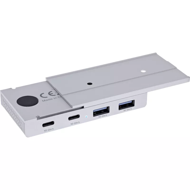 Hub de interfaces InLine 35395M USB 3.2 Gen 2 (3.1 Gen 2) Type-C 10000 Mbit/s prateado