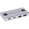 Hub de interfaces InLine 35395M USB 3.2 Gen 2 (3.1 Gen 2) Type-C 10000 Mbit/s prateado