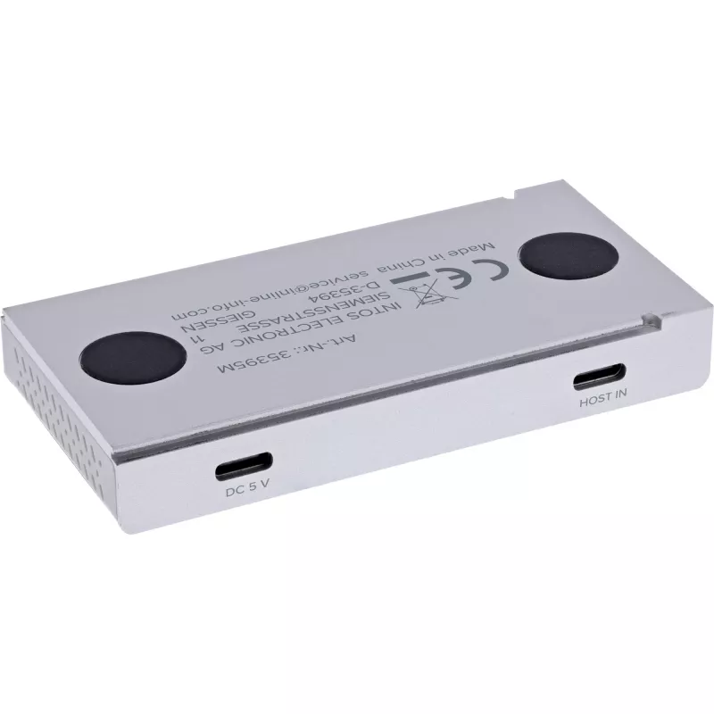 Hub de interfaces InLine 35395M USB 3.2 Gen 2 (3.1 Gen 2) Type-C 10000 Mbit/s prateado