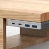 Hub de interfaces InLine 35395M USB 3.2 Gen 2 (3.1 Gen 2) Type-C 10000 Mbit/s prateado