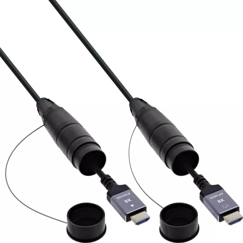 Cabo HDMI InLine 17950T, 50 m, HDMI Type-A macho-macho, HDMI 2.1, 48 Gbit/s, preto
