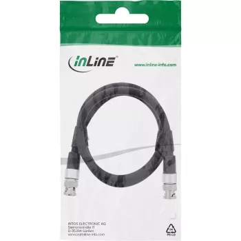 InLine Cabo de vídeo BNC, 12G-SDI, 4K60Hz, 75 Ohm, 2 m, 10802S