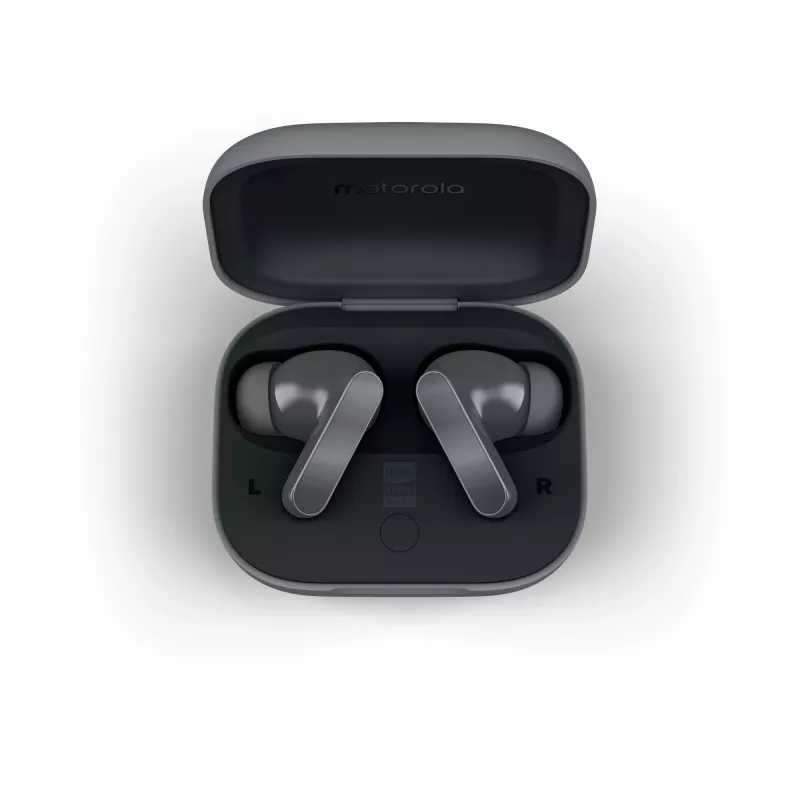 Headset MOTOROLA Moto Buds Bass TWS Bluetooth In-Ear para chamadas e música, preto, 51 g