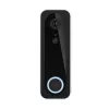 Campainha de vídeo TRUST DOORCAM-3000, 3 MP, Wi‑Fi 2.4 GHz, MicroSD até 256 GB, bateria/USB, preto/branco