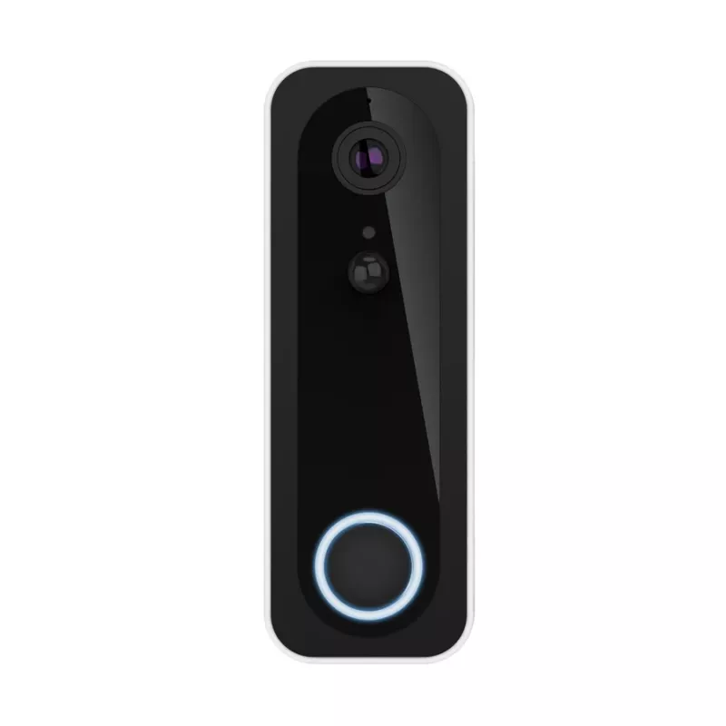 Campainha de vídeo TRUST DOORCAM-3000, 3 MP, Wi‑Fi 2.4 GHz, MicroSD até 256 GB, bateria/USB, preto/branco