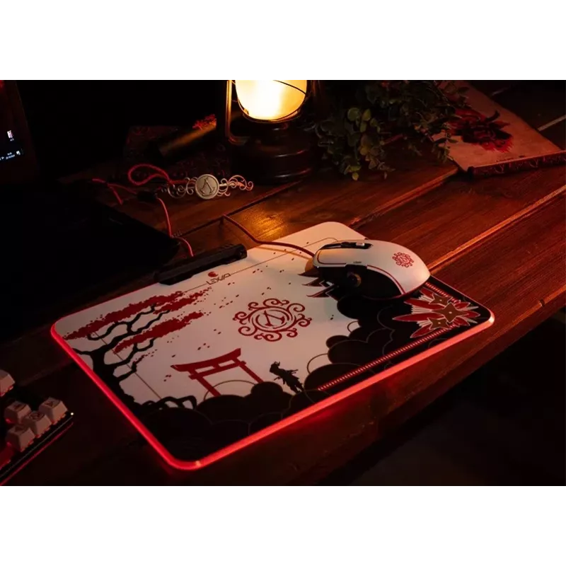 Lexip X Ubisoft - Assassin's Creed - Shadows rato, destro, ótico, USB Type-A, 12000 DPI, preto, dourado, vermelho, branco