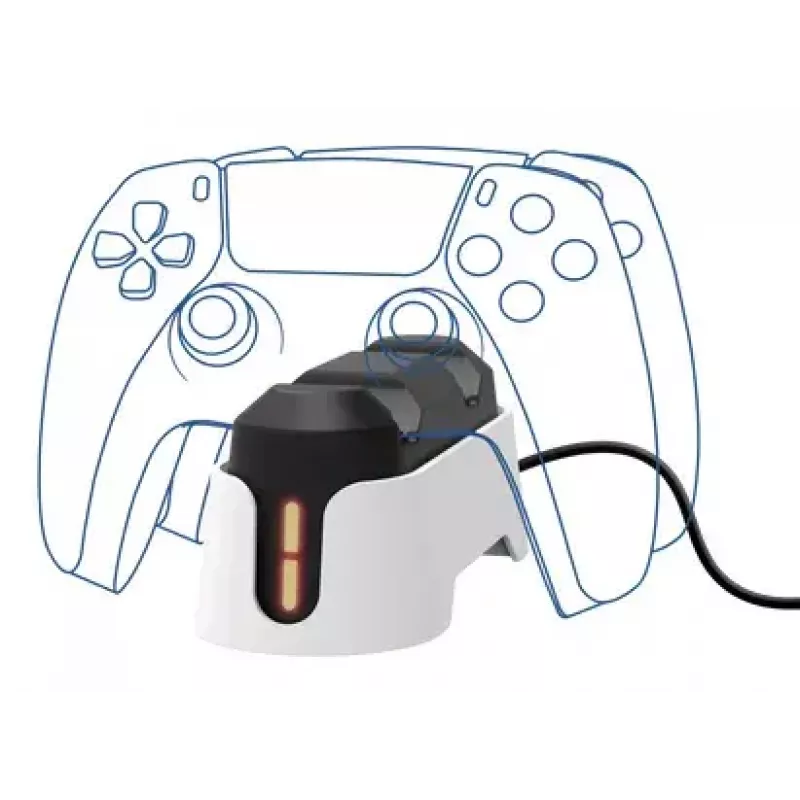 Estação de carregamento Trust GXT 228 Dual para PlayStation 5 preto branco