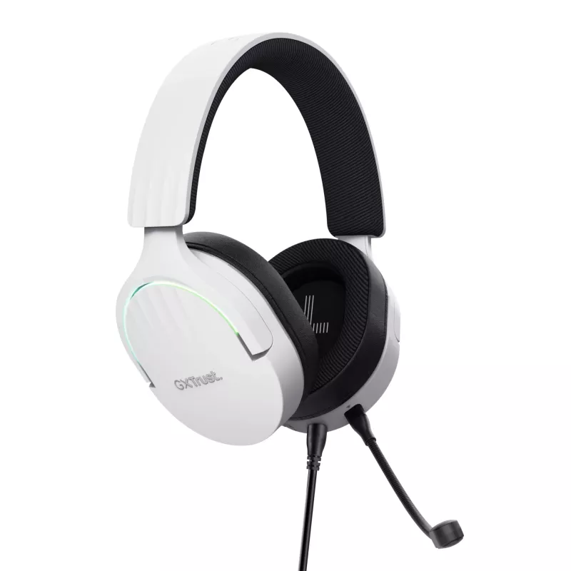 Trust GXT 490W Fayzo headset gaming USB 7.1, com fio, branco