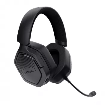Headset Trust GXT 493 Carus com fios e sem fios arco de cabeça, capacete gaming USB Type-C / USB Type-A Bluetooth preto