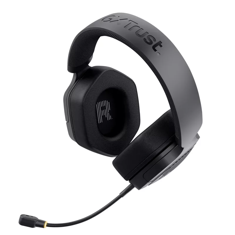 Headset Trust GXT 493 Carus com fios e sem fios arco de cabeça, capacete gaming USB Type-C / USB Type-A Bluetooth preto