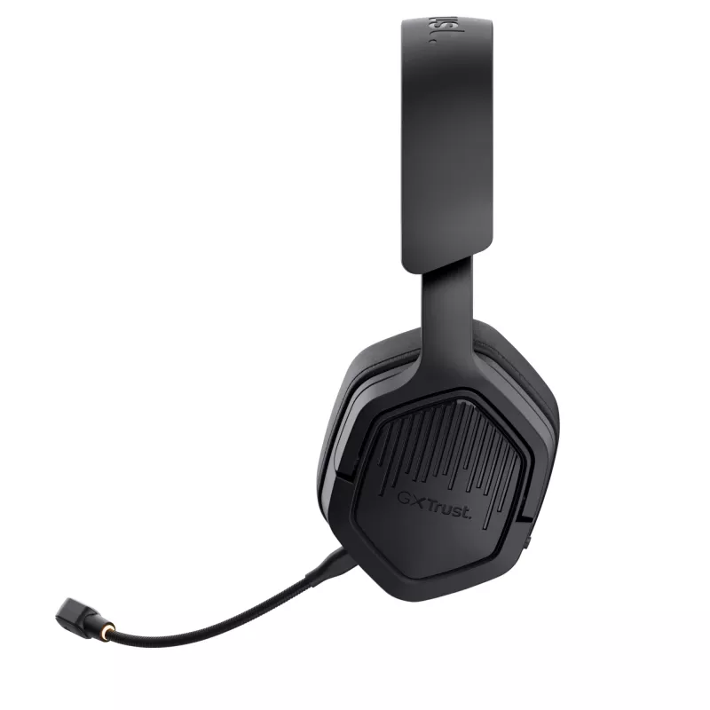 Headset Trust GXT 493 Carus com fios e sem fios arco de cabeça, capacete gaming USB Type-C / USB Type-A Bluetooth preto