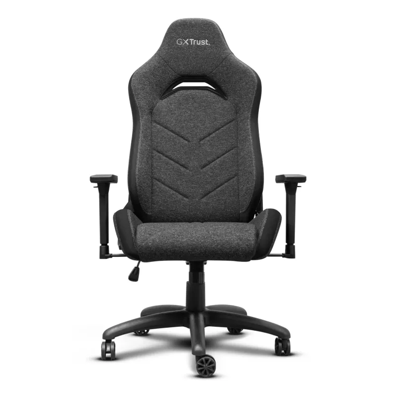 Cadeira gaming universal TRUST GXT 723 — assento acolchoado, carga máx. 150 kg, 710×750 mm, altura até 134 cm, cinzento