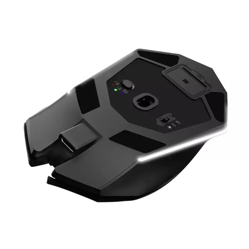 Rato gaming TRUST GXT 122 Felox+ — destro, ótico, RF Wireless + Bluetooth, 10000 DPI, 7 botões, Multi-LED, preto