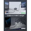 Ugreen Nexode carregador rápido de secretária 65 W, 2x USB-A + 2x USB-C (90747)