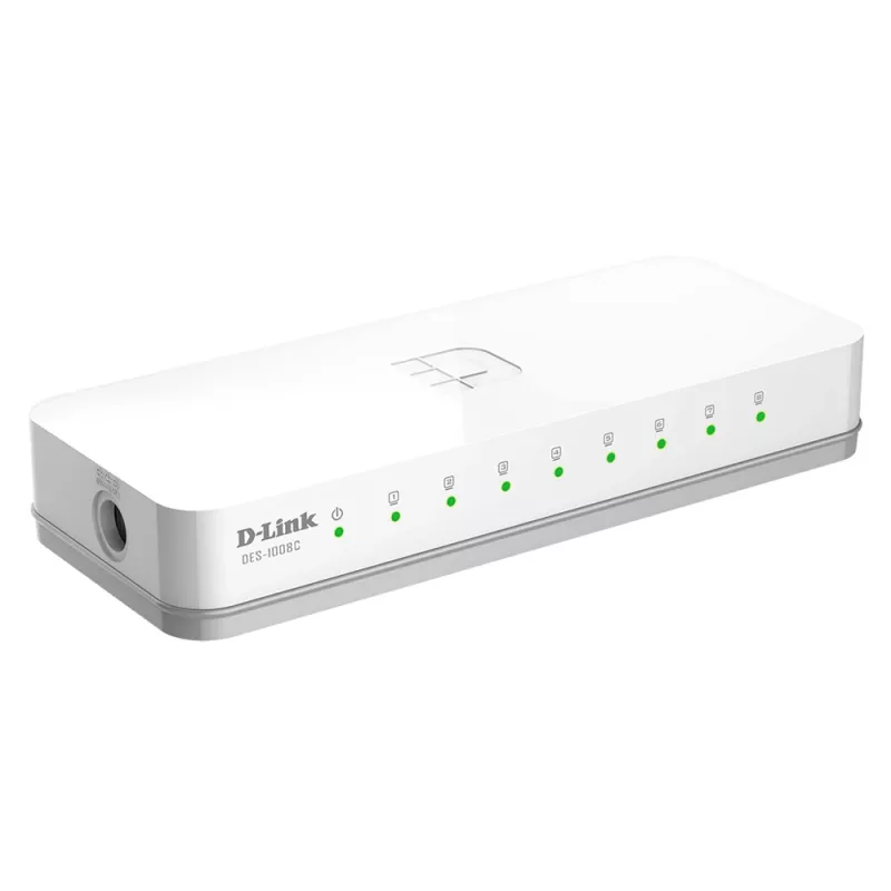 D-Link 0 Fast Ethernet (10/100) não gerido de secretária branco