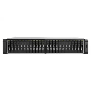 QNAP TS-H3077AFU-R7-64G NAS/servidor de armazenamento Rack (2U) AMD Ryzen™ 5 64 GB DDR5 0 TB QuTS hero Black, metálico