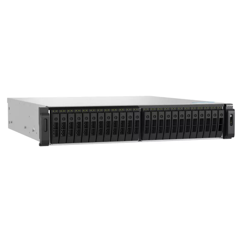 QNAP TS-H3077AFU-R7-64G NAS/servidor de armazenamento Rack (2U) AMD Ryzen™ 5 64 GB DDR5 0 TB QuTS hero Black, metálico