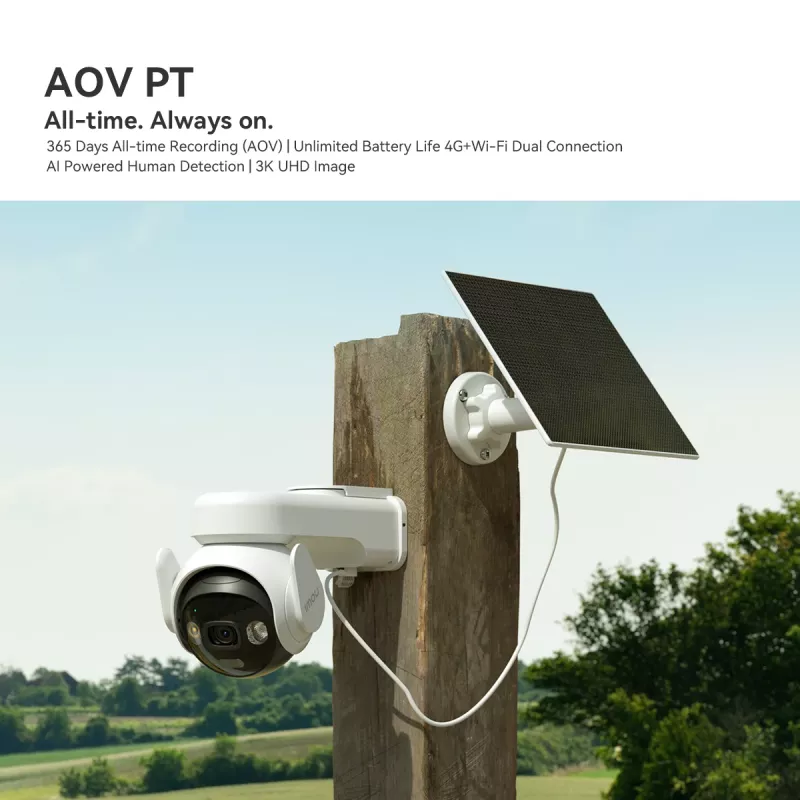 Câmara de vigilância IP Imou AOV PT 5MP Turret exterior 2880 x 1620 píxeis montagem na parede
