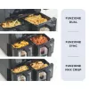Ariete 4631 fritadeira de ar quente dupla 9L, 2400W, capacidade total 9L, 11 programas, multifunções, até 3,6 kg de alimentos fritos temperatura até 200°C, cesto duplo, preto