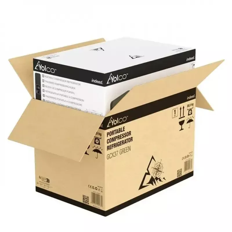 Frigorífico portátil com compressor Yolco GCX47 verde 47L de capacidade energeticamente eficiente
