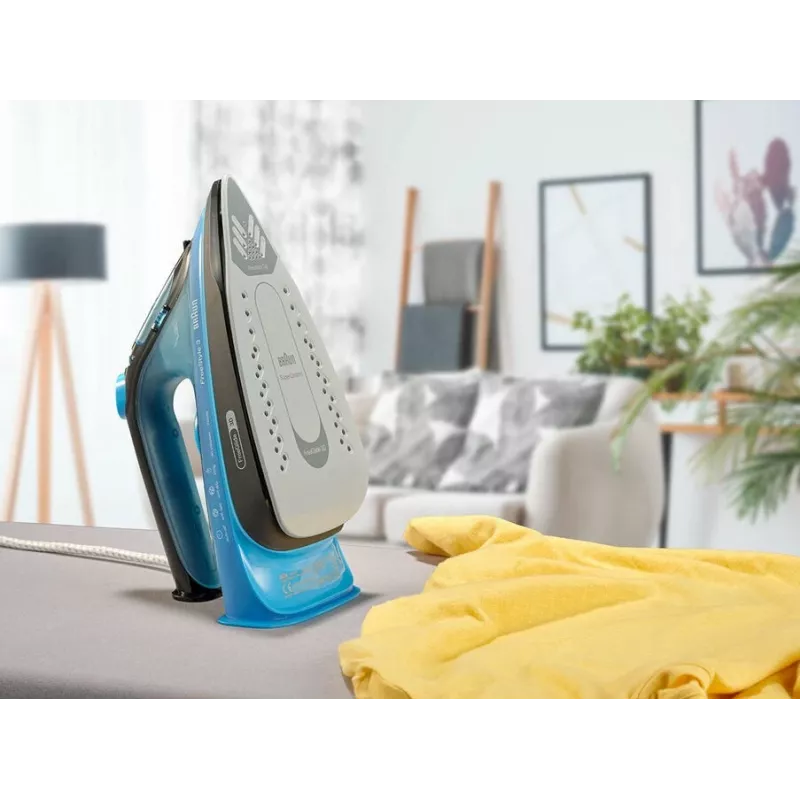 Ferro de engomar Braun FI3194BK base cerâmica 2400 W preto, azul