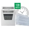 Destruidora de documentos Leitz IQ Office Security P5, corte micro, 22,3 cm, 2 x 15 mm, 23 l, 250 folhas, 55 dB