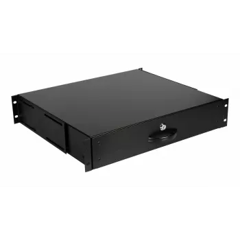 Unidade de gaveta Equip gaveta com fechadura 19' 2U RAL9005 preto