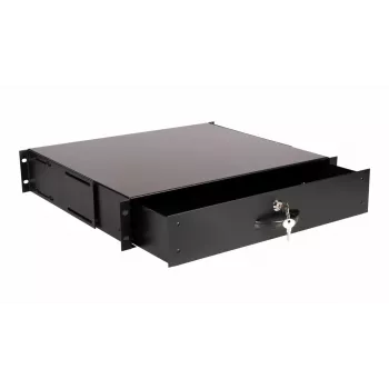 Unidade de gaveta Equip gaveta com fechadura 19' 2U RAL9005 preto