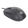 Rato com fio Manhattan Comfort II USB, preto, 1000 dpi, USB-A, ótico, ambidestro, portátil/compacto, três botões com roda de deslocamento, três anos de garantia