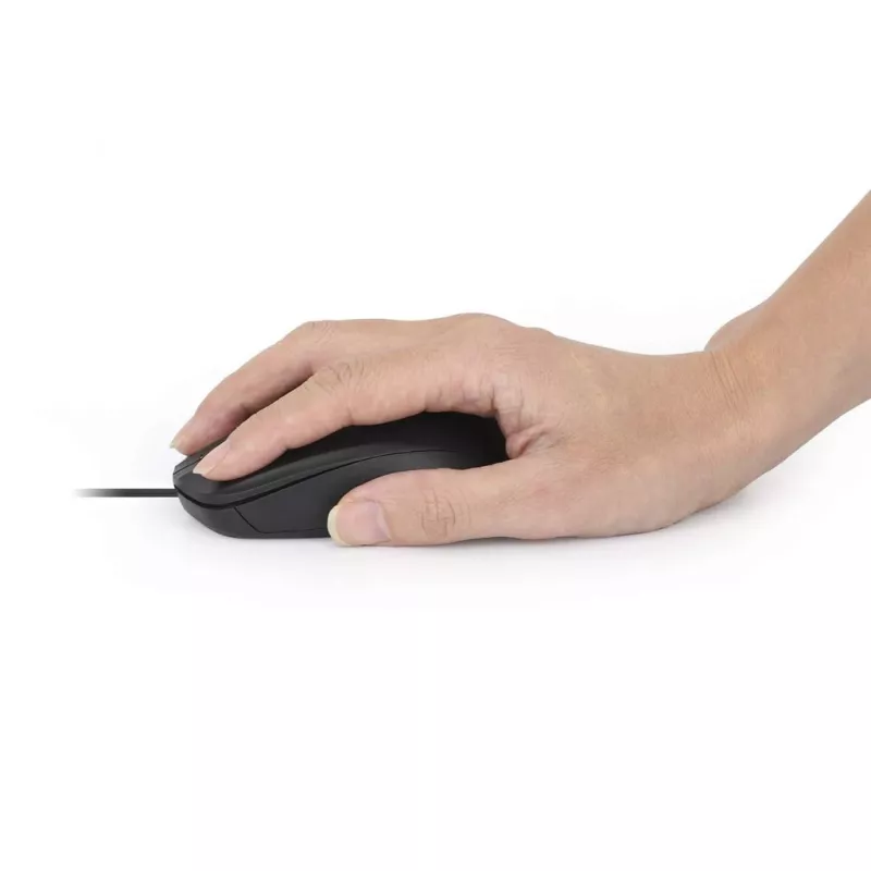 Rato com fio Manhattan Comfort II USB, preto, 1000 dpi, USB-A, ótico, ambidestro, portátil/compacto, três botões com roda de deslocamento, três anos de garantia