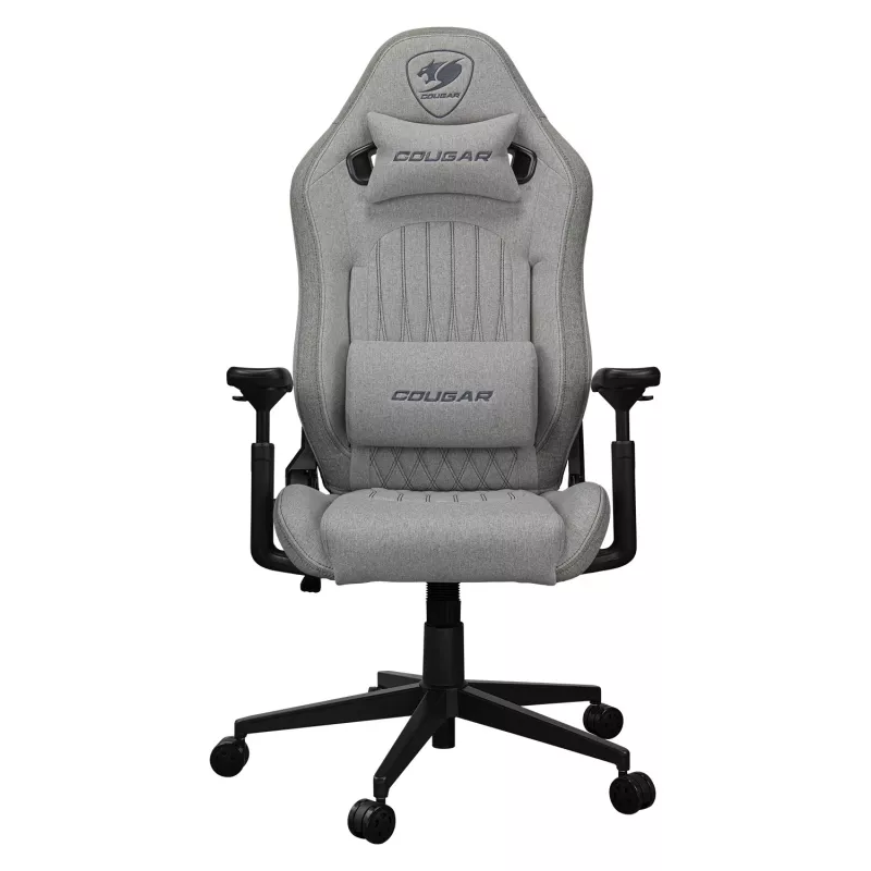 Cadeira gaming universal Cougar CGR-EPF-ROA — cinzento/preto, peso máx. 120 kg, dimensões 710×670×1250 mm
