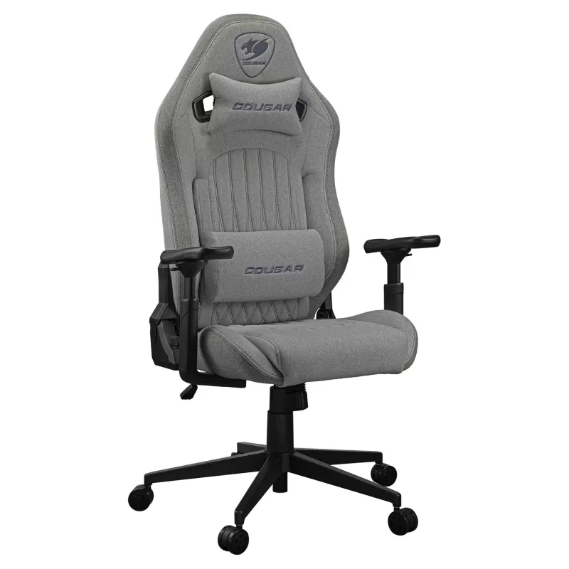 Cadeira gaming universal Cougar CGR-EPF-ROA — cinzento/preto, peso máx. 120 kg, dimensões 710×670×1250 mm
