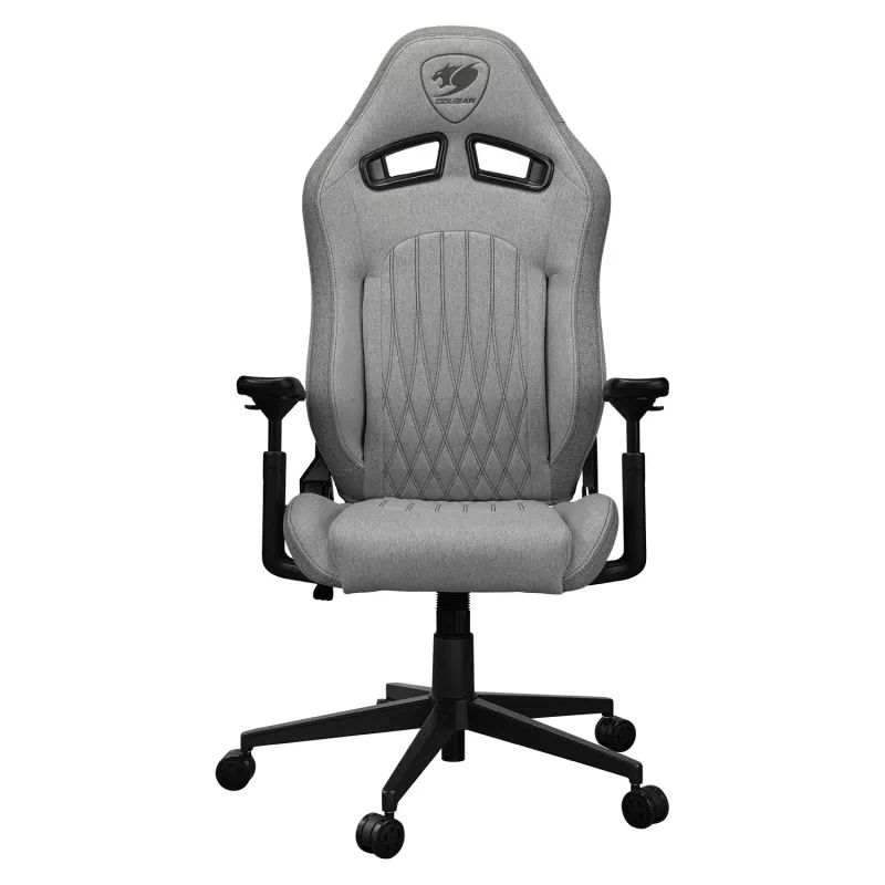 Cadeira gaming universal Cougar CGR-EPF-ROA — cinzento/preto, peso máx. 120 kg, dimensões 710×670×1250 mm