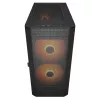 Caixa de PC midi tower Cougar Airface FLO ARGB, preto — suporta 2x 180 mm à frente, 1x 120 mm atrás, unidades de 2,5/3,5 polegadas, 240×480×509 mm