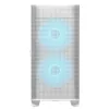 Caixa de PC midi tower COUGAR Airface FLO ARGB branco — 2x180 mm à frente, 1x120 mm atrás, suporta HDD de 2,5 polegadas/3,5 polegadas, 240×480×509 mm