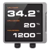 Refrigeração líquida all-in-one para CPU Cougar Poseidon Vistek Pro 240, ARGB, ventoinha de 120 mm, 700–2500 RPM, preto
