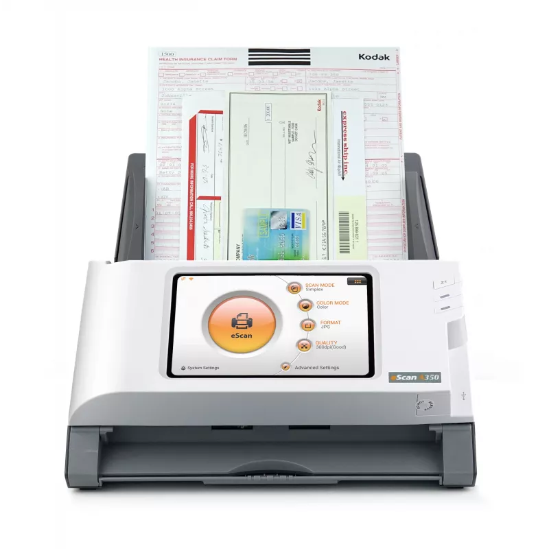 Plustek eScan A350 Essential Scanner ADF 600 x 600 DPI A4 preto, branco