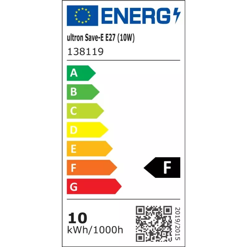 Lâmpada economizadora Ultron 138119 10 W E27 3000 K