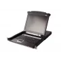 Consola de rack Secomp CL5708MW 17,3 polegadas (43,9 cm) LCD 1920×1080, teclado e rato USB/PS/2, VGA, 1U, preto